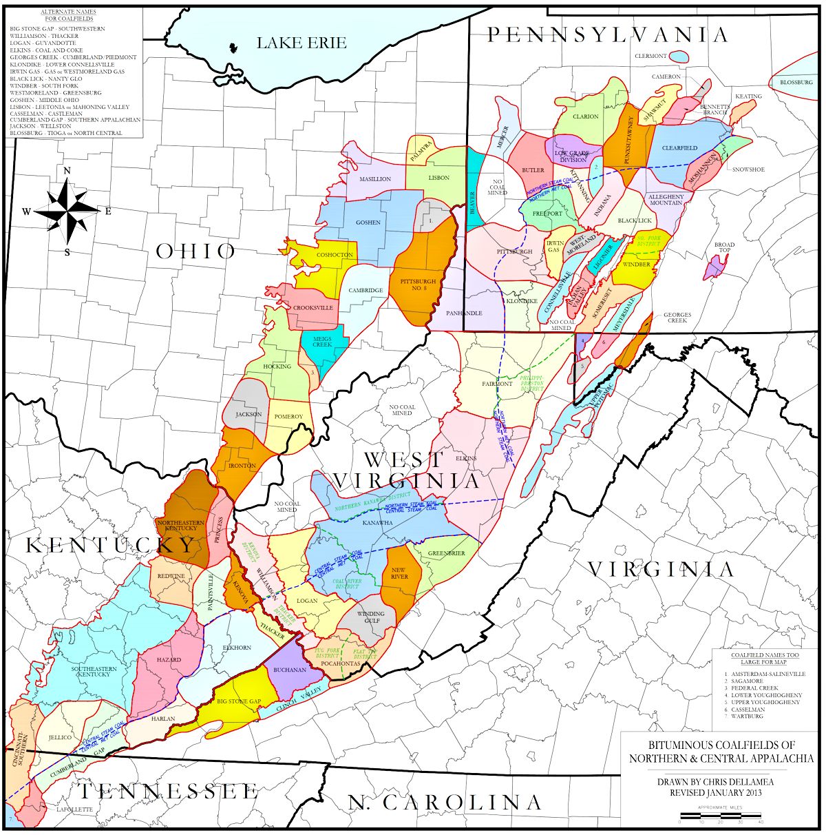 Appalachian Coalfields Map