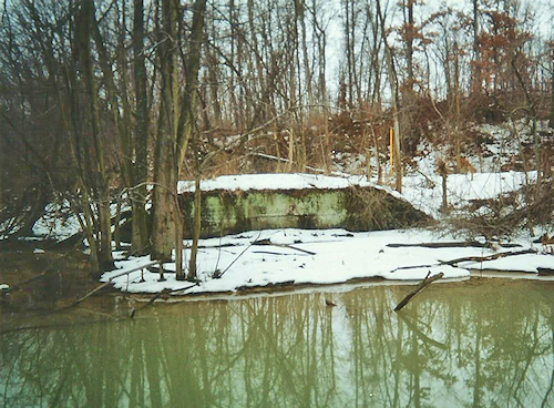 Pennsylvania Railroad bridge abutment